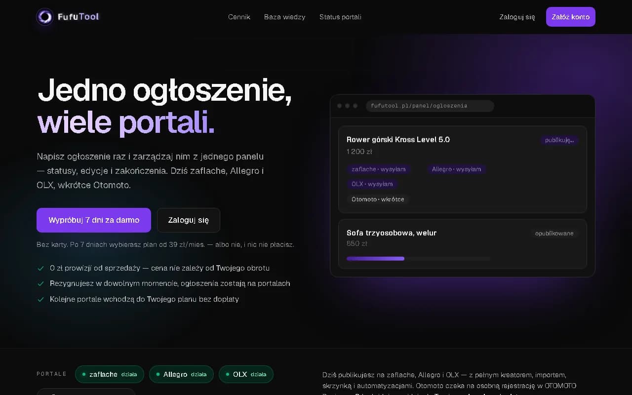 Bildschirmfoto der Website FufuTool